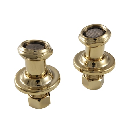 Kingston Brass CAU4102 Tub Mount Couplers, Polished Brass CAU4102